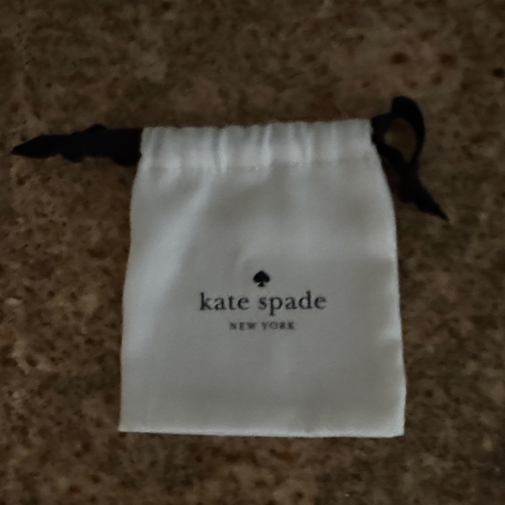 Kate Spade Off White and Black Drawstring Pouch
